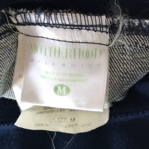 Motherhood Maternity jeans soft smooth stretchy long belly panel Medium 8 short - Picture 7 of 12